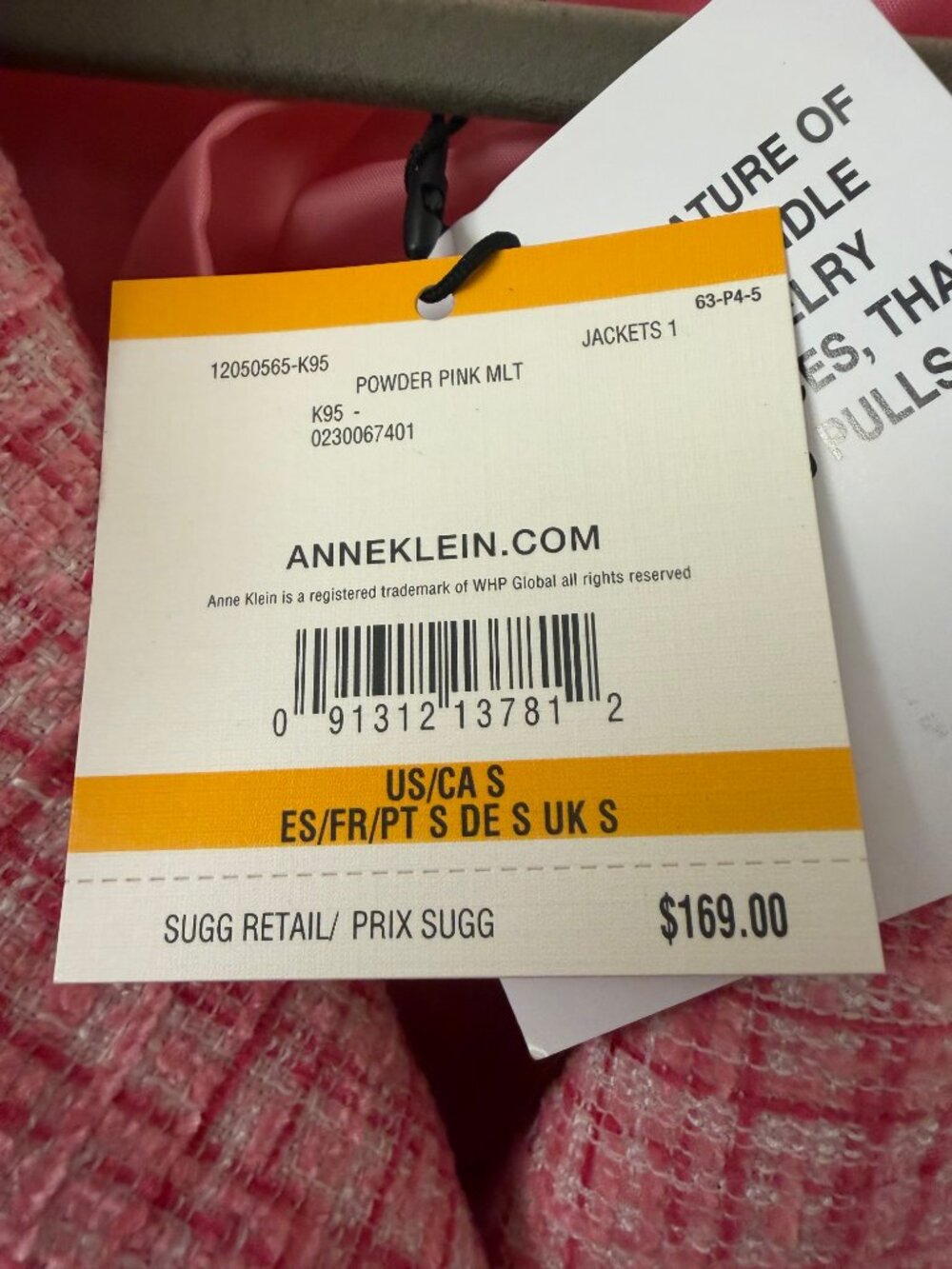 ✨NWT Anne Klein Powder Pink Tweed Topper Coat S - MSRP $169 - Picture 3 of 3